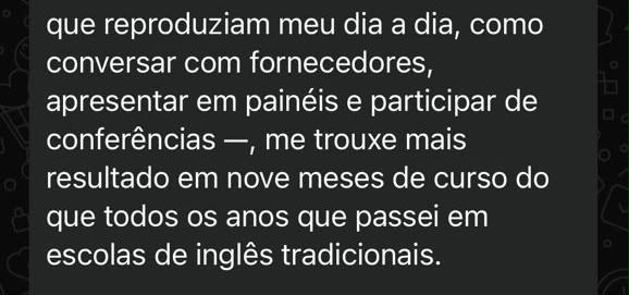 Depoimento de aluno Vision Institute